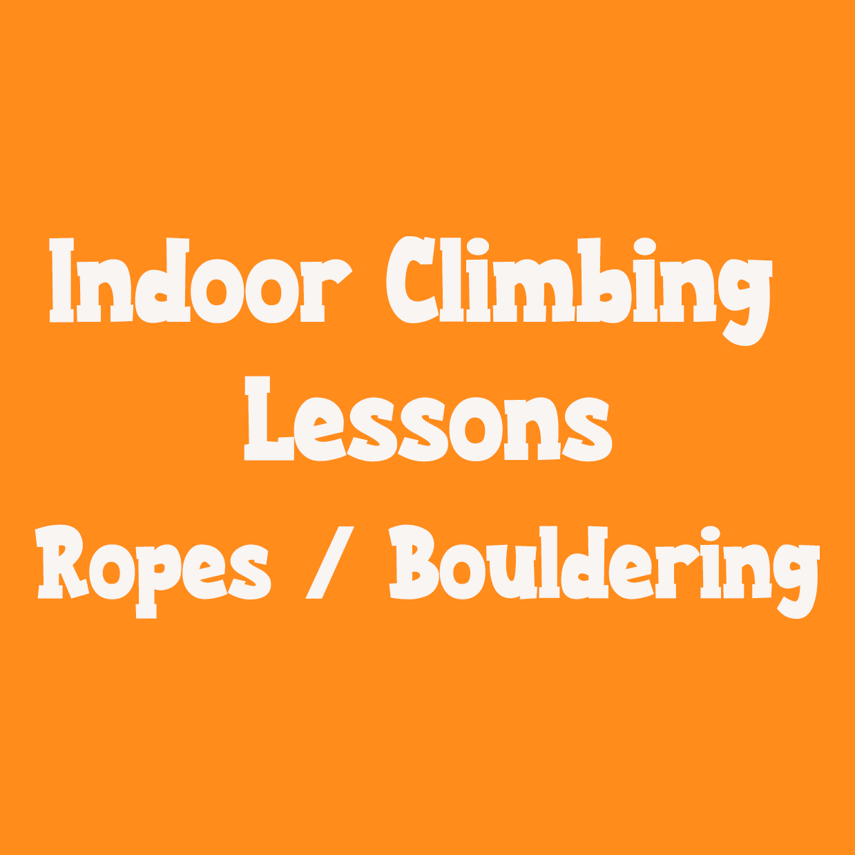 indoor climbing lessons