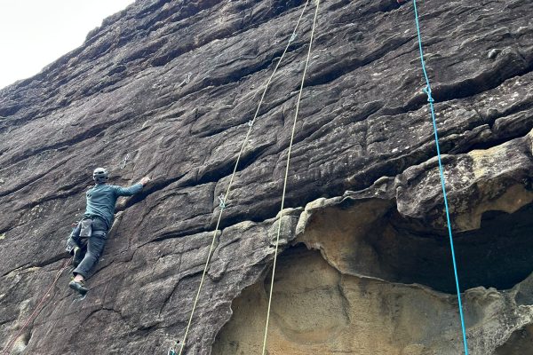 Indoor Climb South Coast: two rock climbers tackling a crag near Nowra.